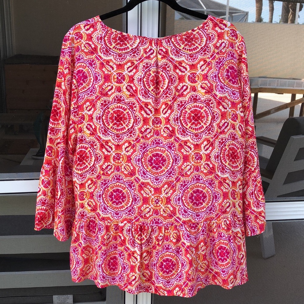NWOT - PAPPAGALLO 100% Viscose Boho Top - Picture 6 of 8